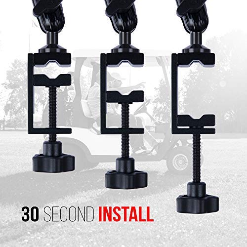  [AUSTRALIA] - Enduro Golf Cart Mount for Phone and SkyCaddie SX400 - TACKFORM [Enduro Series] - Rock Solid All-Metal Holder for Phones and GPS up to 3.4" Wide. Industrial Spring Grip.