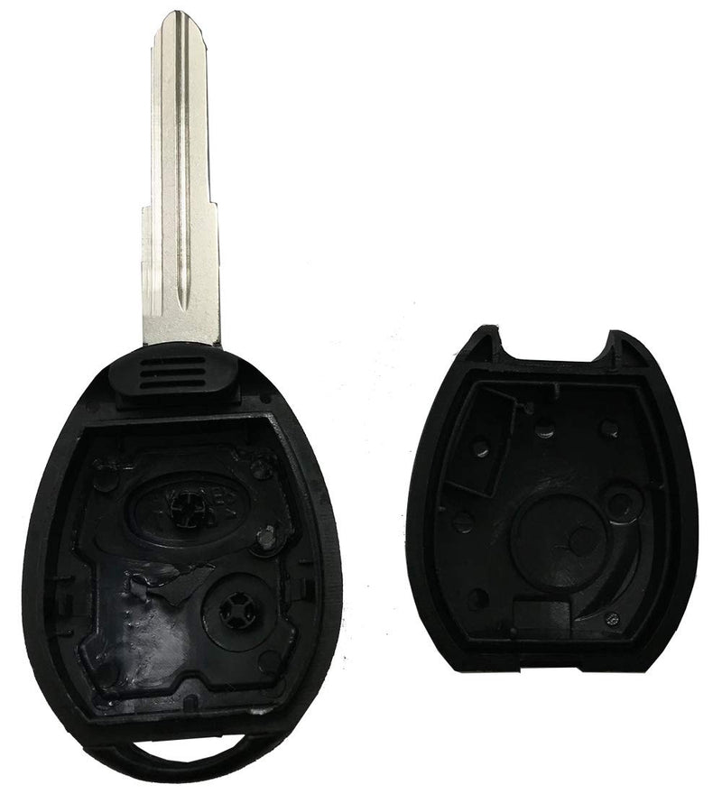 [AUSTRALIA] - ALIWEI 2 Pack Replacement Key Fob Shell Case Fit for Land Rover Discovery 1999-2004 Keyless Entry Remote Casing Key Cover Housing with Uncut Blade Blank (Black) Black