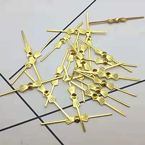  [AUSTRALIA] - 500pcs Chandelier lamp Part connectors chlips Bowtie pins 33mm for Fastening Crystals Bead Parts Chandelier Replacements Lighting Accessories (Gold)