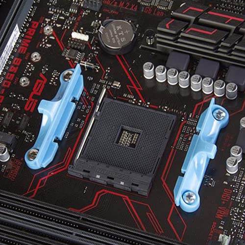  [AUSTRALIA] - Aimeixin AM4 Bracket,Desktop Computer AMD AM4 Motherboard CPU Heatsink Bracket, Steel Back Plate Bracket for AM4's HeatSink Cooling Fan Mounting (Blue) Blue