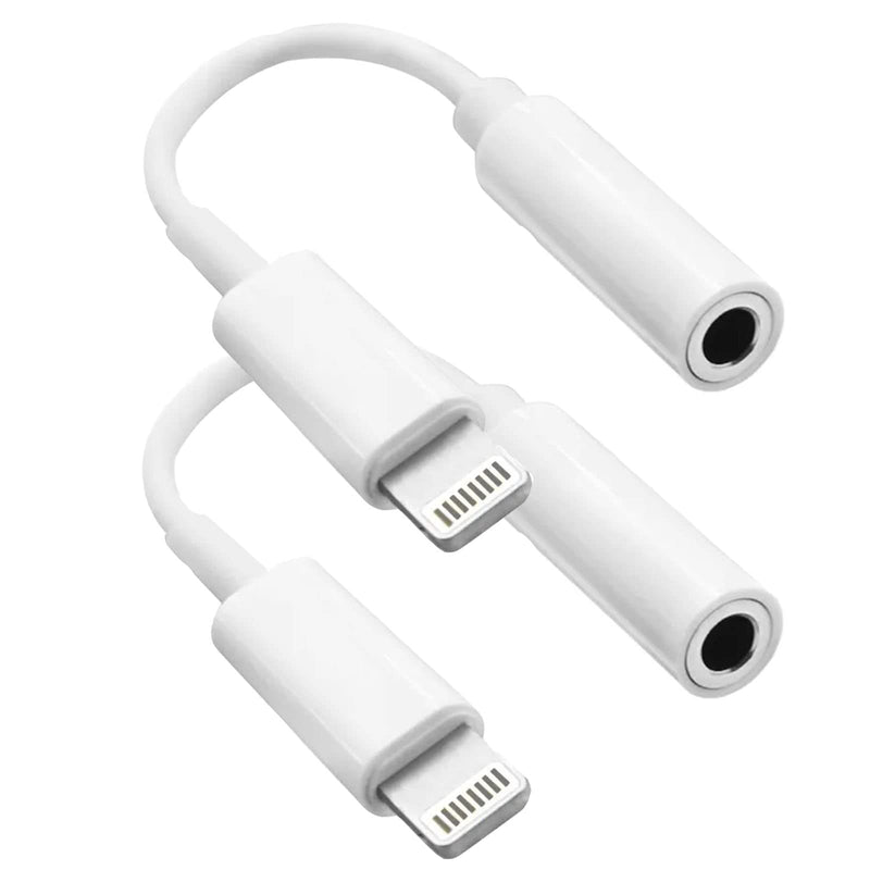  [AUSTRALIA] - [Apple MFi Certified] 2 Pack for iPhone 3.5mm Headphones Adapter, Lightning to 3.5 mm Headphone/Earphone Jack Converter Audio Aux Adapter Dongle Compatible with iPhone 14 13 12 11 Pro XR XS Max X 8 7
