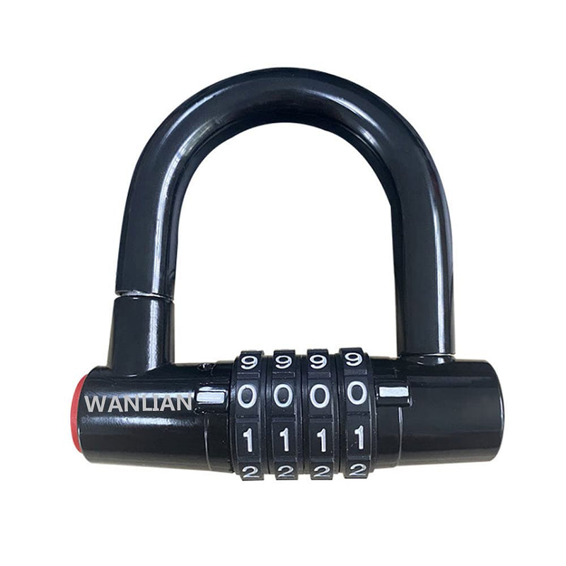  [AUSTRALIA] - Padlock, 4-Digit Password Padlock, Bicycle Lock, Chain Lock, Anti-Shear Household Cabinet Wall Cabinet Lock, 2.09 inch Long Shackle and Outdoor Waterproof resettable Padlock, Password Lock can be Set