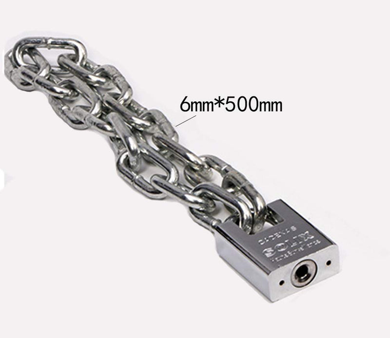  [AUSTRALIA] - Bike Lock Chain,Safety Chain Lock kit,for Motorcycles, Bicycle Chain Lock,, Fences, Glass Doors, Safety Chain Locks (6x500mm) 6x500mm