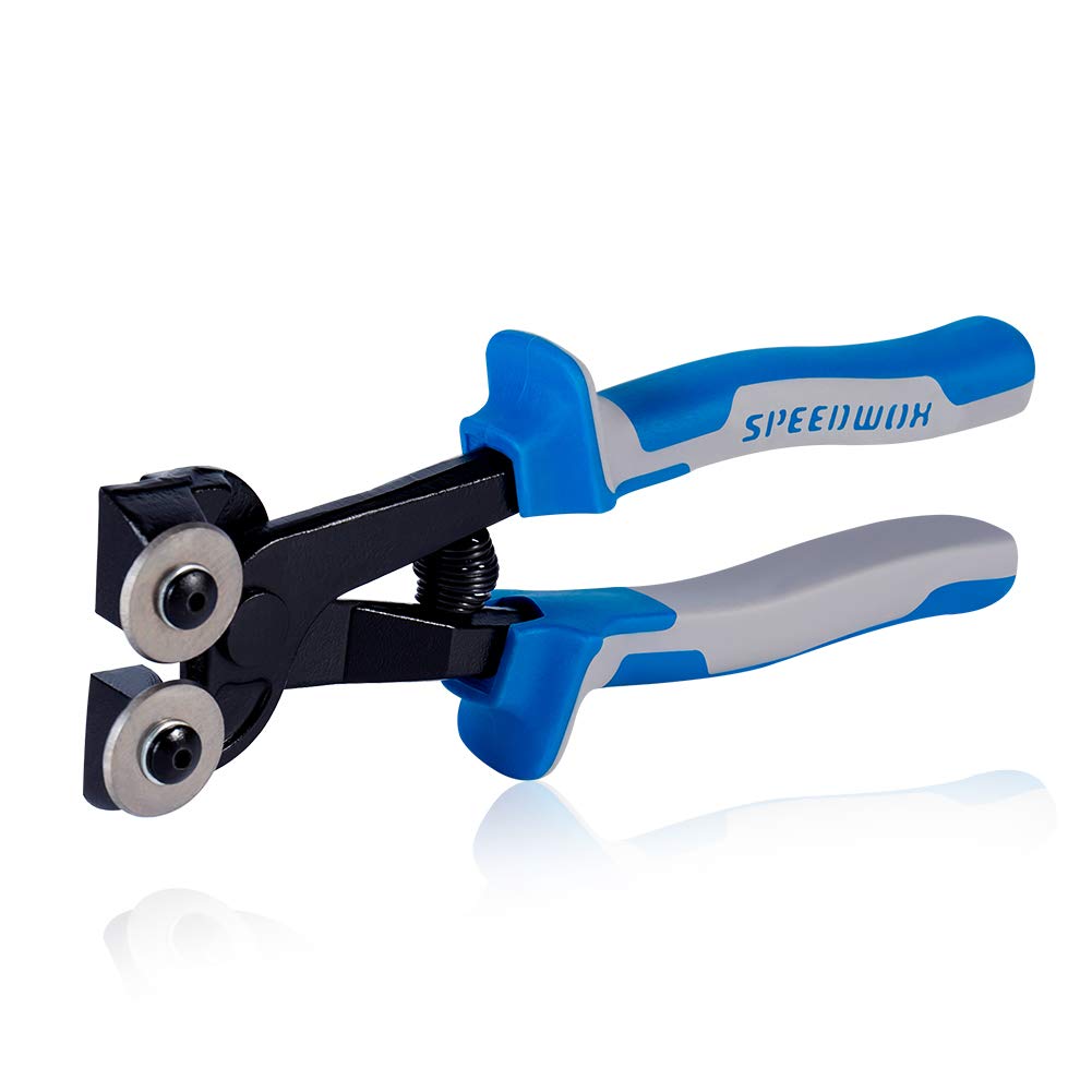  [AUSTRALIA] - SPEEDWOX Glass Tile Nipper 8 Inches High Strength Tungsten Carbide Scoring Wheels for Quickly Cutting Porcelain Mosaic Ceramic Mirror Professional Glass Cutters Score Tile Working Tool Heavy Duty