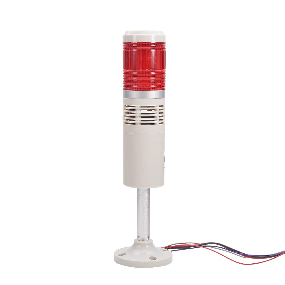 [AUSTRALIA] - Bettomshin TB50-1W-D-J Warning Light Bulb Flashing Bright Signal Alarm Tower Lamp Buzzer Sound Red 90db DC24V 3W 1pcs