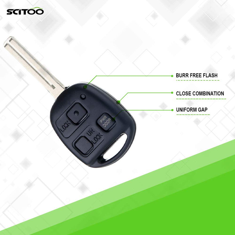  [AUSTRALIA] - SCITOO 1pc 3 Buttons Keyless Entry Remote Fob Compatible with Replacement Car Master Key Transmitter Replacement fit 2004-2010 Lexus RX400h RX450h RX330 RX350 FCC HYQ12BBT * 1 pc