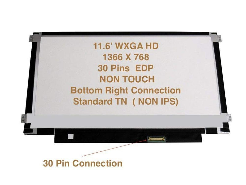  [AUSTRALIA] - N116BGE-EA2 REV. C1 New 11.6" WXGA HD 1366x768 LED LCD Screen 30PIN MATTE Replacement Display Revc1 (Original Version)