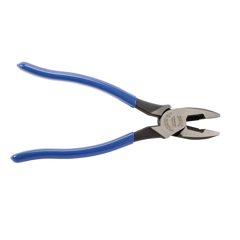  [AUSTRALIA] - Klein Tools D2000-9NE Side Cutter Linemans Pliers Cut ACSR, Screws, Nails, Hard Wire, 9-Inch Electrical Pliers,Blue HD Cutting