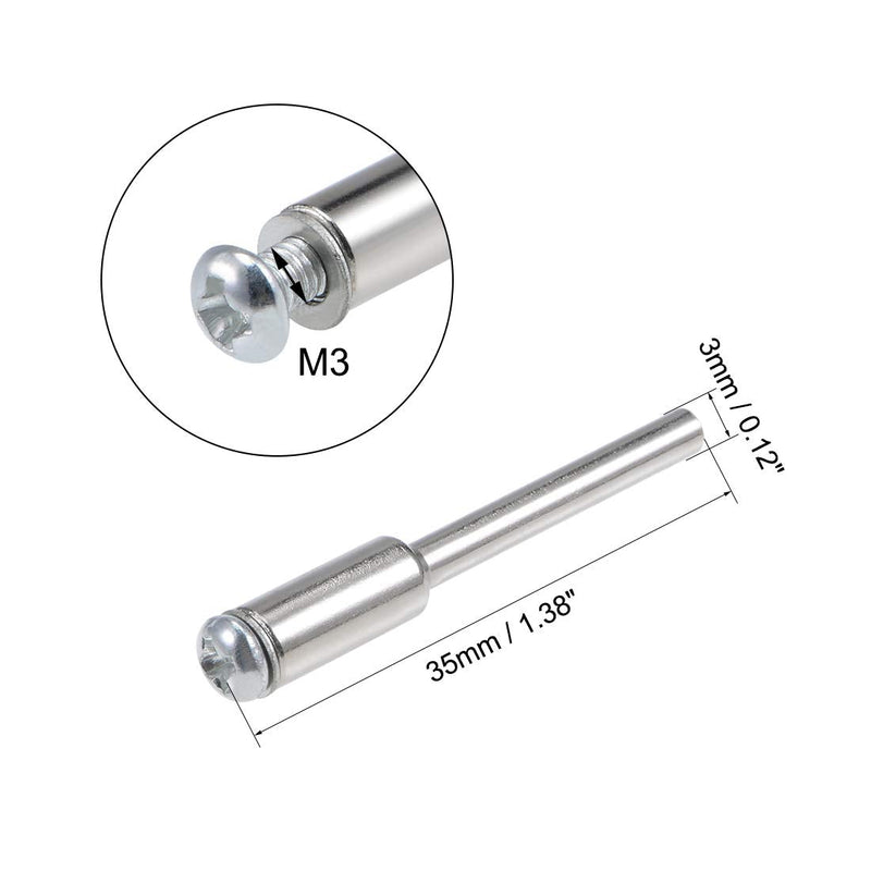  [AUSTRALIA] - uxcell Cut-off Wheel Screw Mandrels 3mm Shank Dia Cutting Disc Holder for Compatible Rotary Tools 5 Pcs