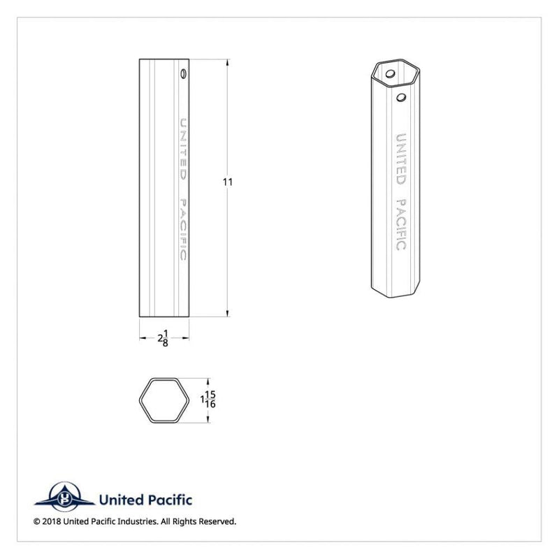 United Pacific 10259 Plastic 11 inch Threaded Nut Cover Socket Tool for 33 mm Lugs - LeoForward Australia