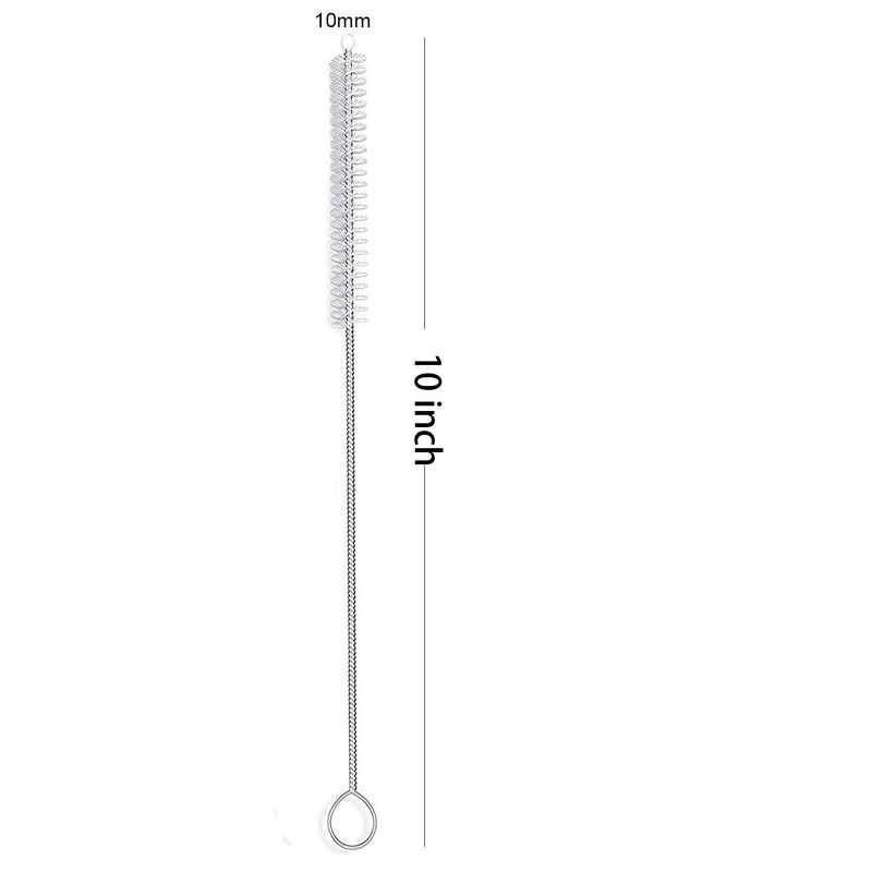 Long Straw Brush, Nylon Pipe Tube Cleaner 10-ihch X 2/5-inch set of 10 - LeoForward Australia