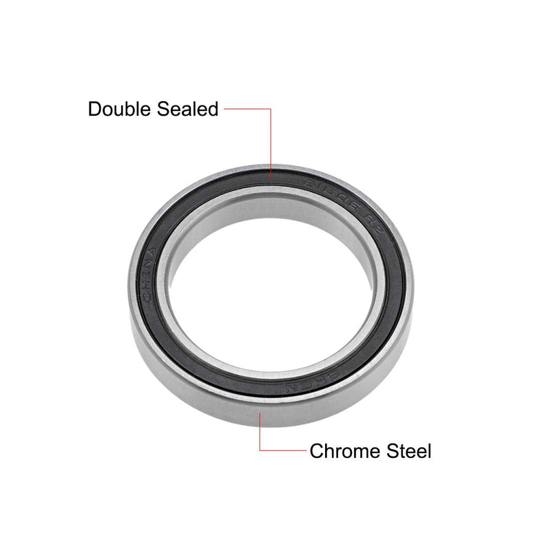  [AUSTRALIA] - uxcell 6806-2RS Deep Groove Ball Bearings 30mm Inner Dia 42mm OD 7mm Bore Double Sealed Chrome Steel Z2 10pcs 30x42x7mm