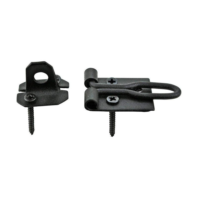 Black Wrought Iron Wire Hasp Lock 3" X 1" Rust Resistant Antique Wire Style Hasp Latches Safety Padlock Clasps for Cabinets, Chests Or Doors with Screws | Renovators Supply Manufacturing - LeoForward Australia