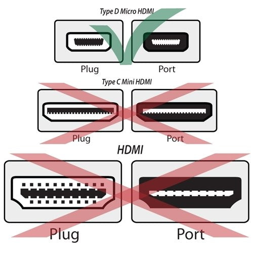 Mizar 6ft Micro HDMI to HDMI Male Cable - LeoForward Australia