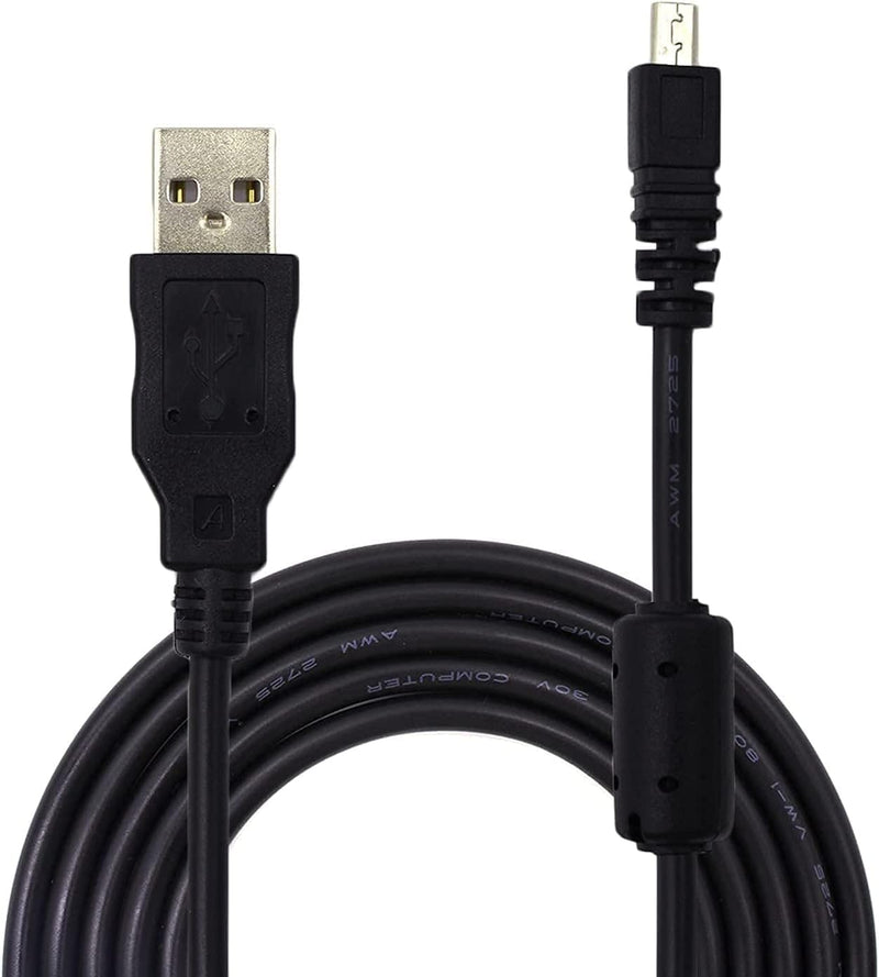  [AUSTRALIA] - Adhiper UC-E6 USB Data Cable Replacement Camera UC-E16 UC-E17 Transfer Cord Compatible with Nikon Digital Camera DSLR D750 D5300 D7200 D3200 Coolpix L340 L32 A10 P520 S6000 S9200 (1M/Black) 1M E6