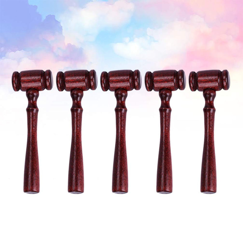  [AUSTRALIA] - NUOBESTY 5pcs Judge Gavel Adult Mini Wooden Gavel Toy Cosplay Lawyer Judge Auction Sale Judge Gavel Costume Accessory