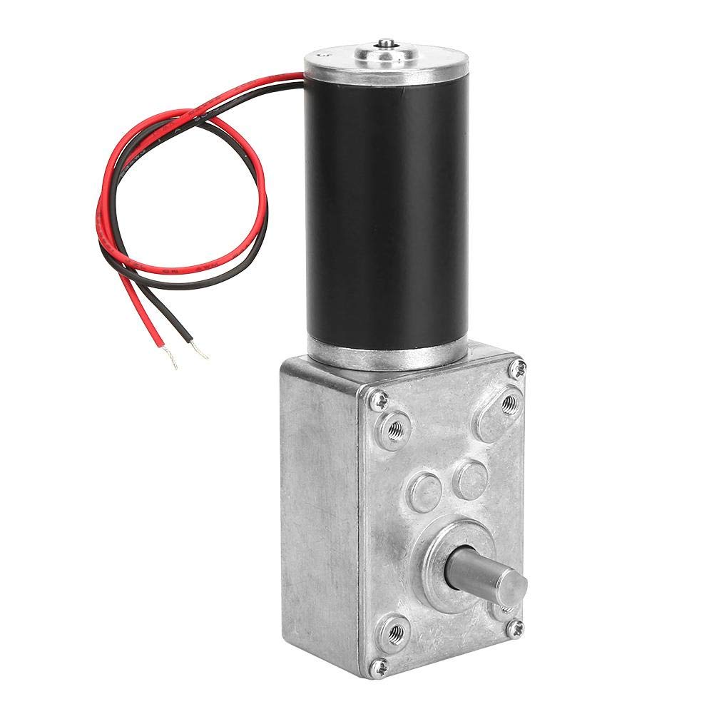  [AUSTRALIA] - Worm Gear Motor 24V High Torsion Speed Reduce Electric Gear Motor Reversible Worm Gear Motor 8mm Shaft(50rpm) 50rpm