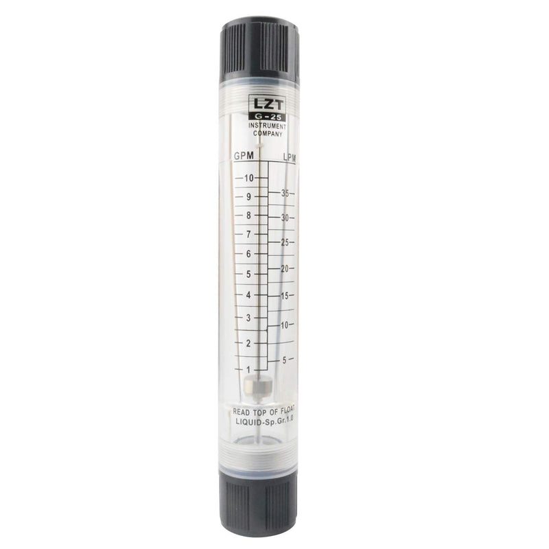 Nxtop 5-35LPM Inline Clear Acrylic Water Flowmeter 1PT Dia Threads - LeoForward Australia