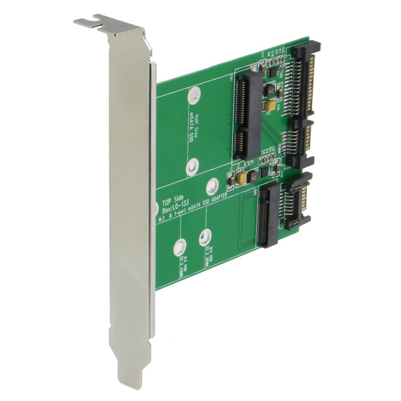  [AUSTRALIA] - Sedna - PCI/PCIe Mounting Adapter for 1 x mSATA SSD and 1 x NGFF M2 Key B (SATA III) SSD