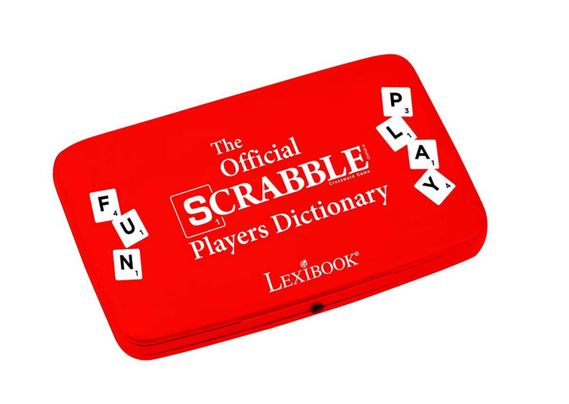  [AUSTRALIA] - Lexibook The official Scrabble Players Dictionary, practical, small and weightless format, Built-in jog dial on the left side, Optimize your score, Batterie, Red, SCF-428AUS