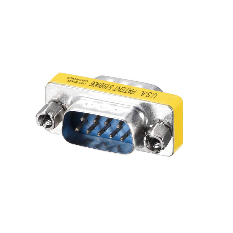  [AUSTRALIA] - uxcell DB9 VGA Gender Changer 9 Pin Male to Male 2-row Mini Gender Changer Coupler Adapter Connector for Serial Applications Blue Pack of 5