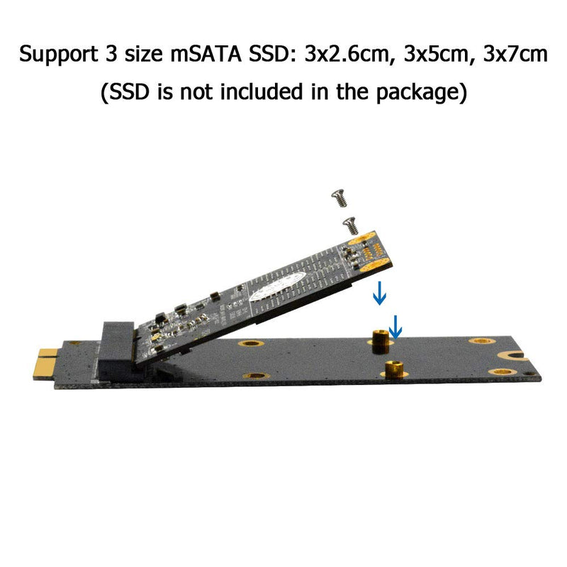 GODSHARK mSATA to A1398 A1425 (2012 & Early 2013) Adapter for MacBook Pro Retina SSD Replacement, Mini PCIe SATA SSD Converter Card - LeoForward Australia