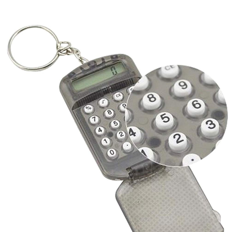  [AUSTRALIA] - NUOBESTY 3pcs Pocket Calculator Key Ring Tiny Small Portable Mini Electronic Calculator for Kids Home Students School (Random Color)