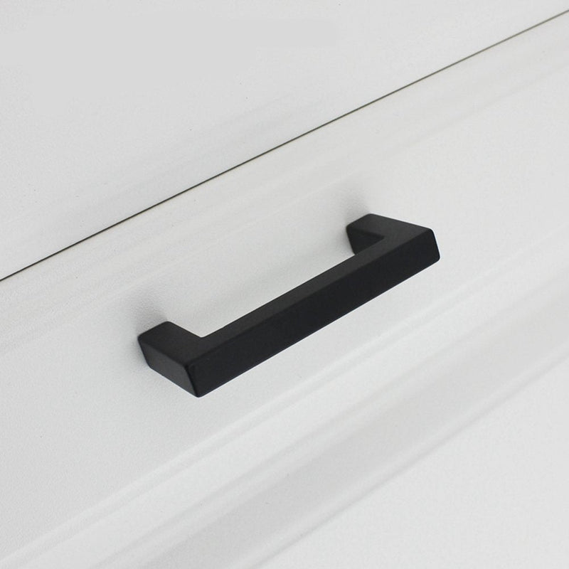  [AUSTRALIA] - Goldenwarm 1 Pack Black Square Bar Cabinet Pull Drawer Handle Stainless Steel Modern Hardware for Kitchen and Bathroom Cabinets Cupboard, Center to Center 3in (76mm) 3 Inch Hole Centers