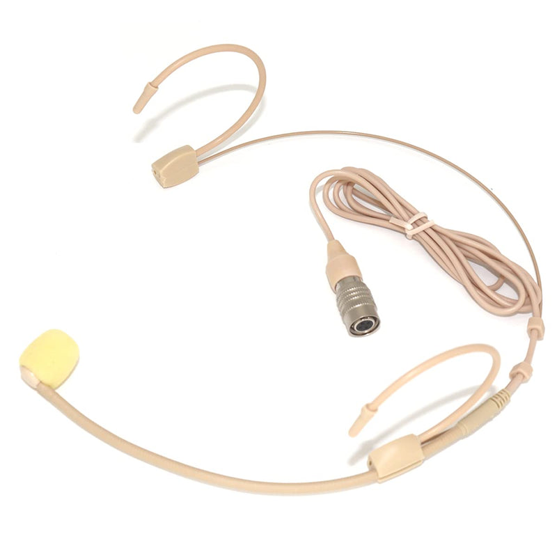  [AUSTRALIA] - XGWTH Headset Microphone Double Over Ear Earset Headworn Mic Condenser Cardioid Compatible with Audio-Technica Wireless System Bodypack Transmitter Hirose 4 Pin Plug Hirose 4 Pin Plug(for Audio-Technica Only)