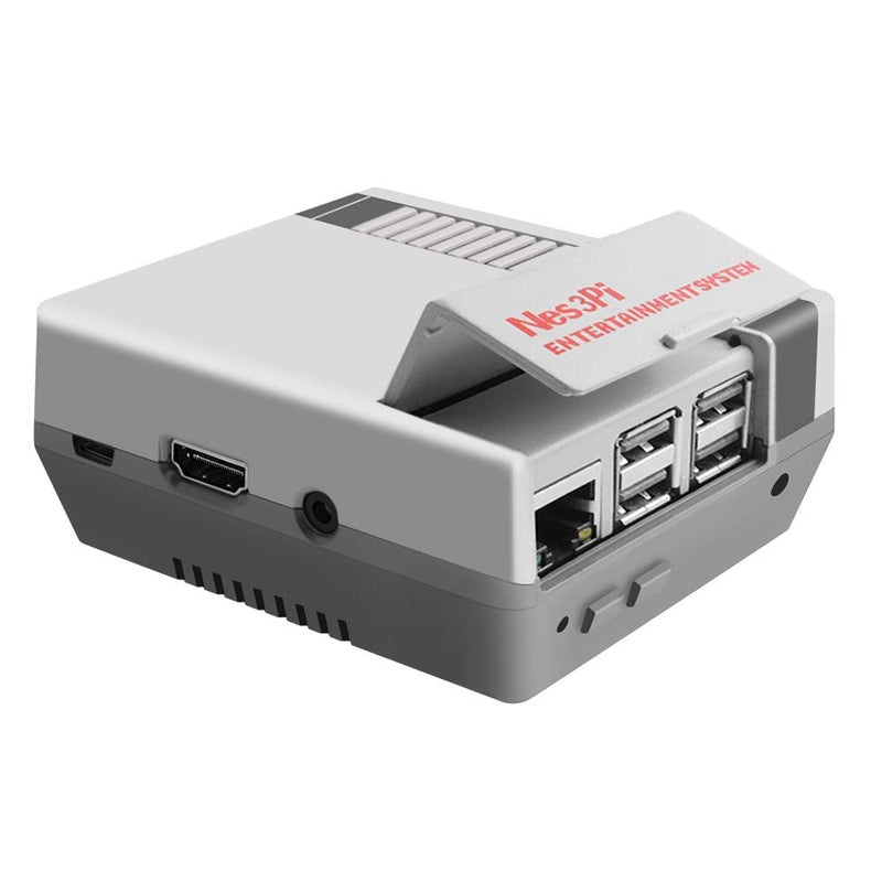  [AUSTRALIA] - GeeekPi Raspberry Pi 3B+ Case, Raspberry Pi Case with Fan, Retro Gaming Nes3Pi Case with Cooling Fan, Raspberry Pi Heatsinks for Raspberry Pi 2B/3B/3B+