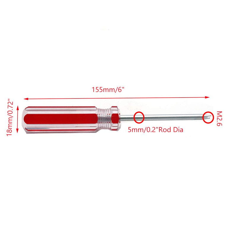  [AUSTRALIA] - Rannb Spanner Screwdriver Set with Magnetic Tip 5 Size M1.7 M2.0 M2.3 M2.6 and M2.8 M1.7+2.0+2.3+2.6+2.8