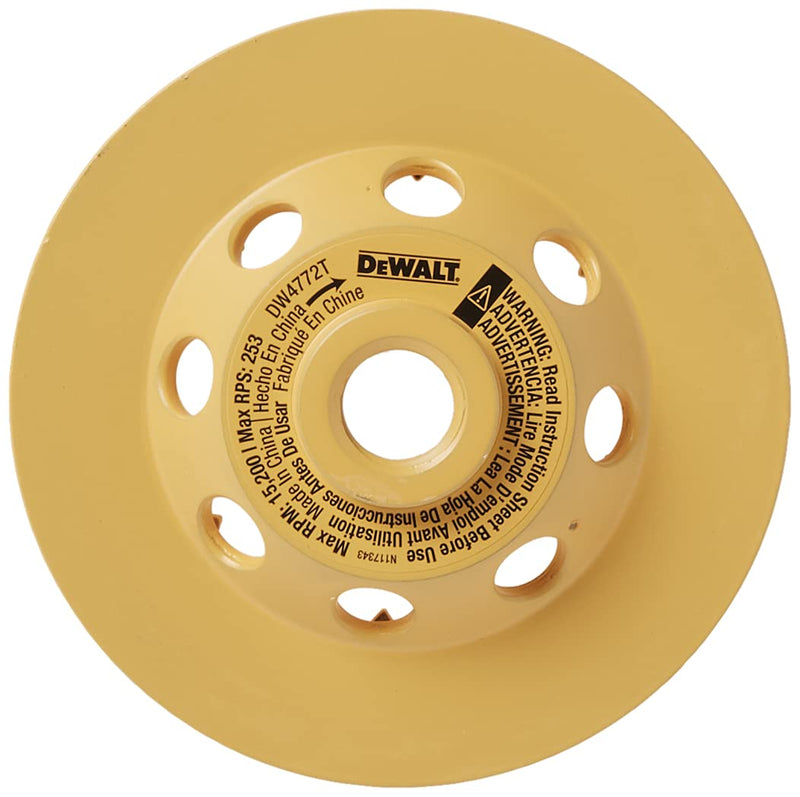  [AUSTRALIA] - DEWALT Grinding Wheel, Diamond Cup, 4-Inch (DW4772T)