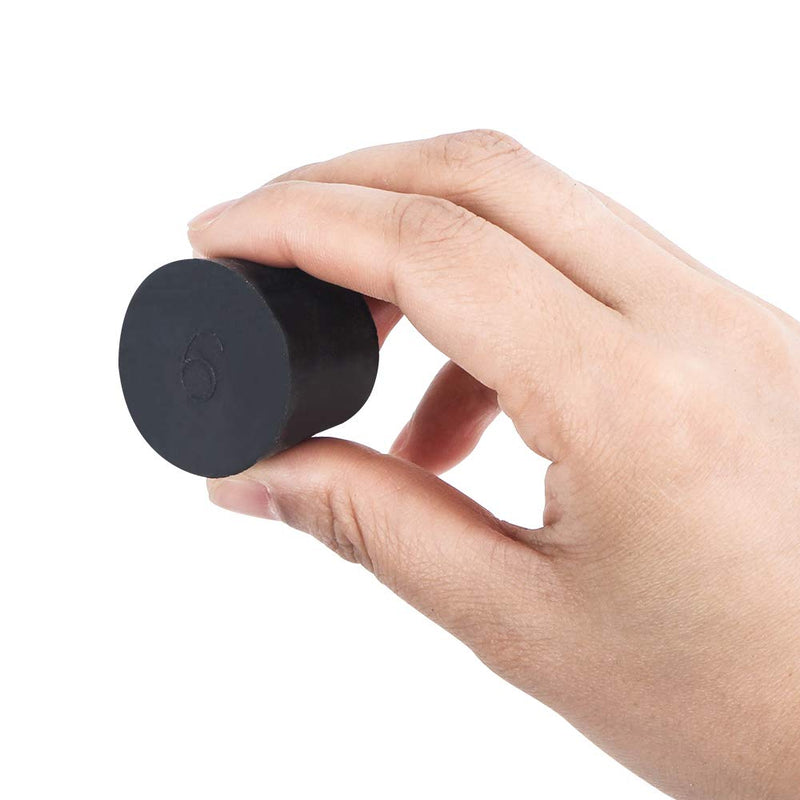  [AUSTRALIA] - 9 Pack (Same Size) Solid Rubber Stoppers - Size #6-33mm (1.29in) x 25mm (0.98in) - 28mm (1.10in) Long - Black Lab Plug