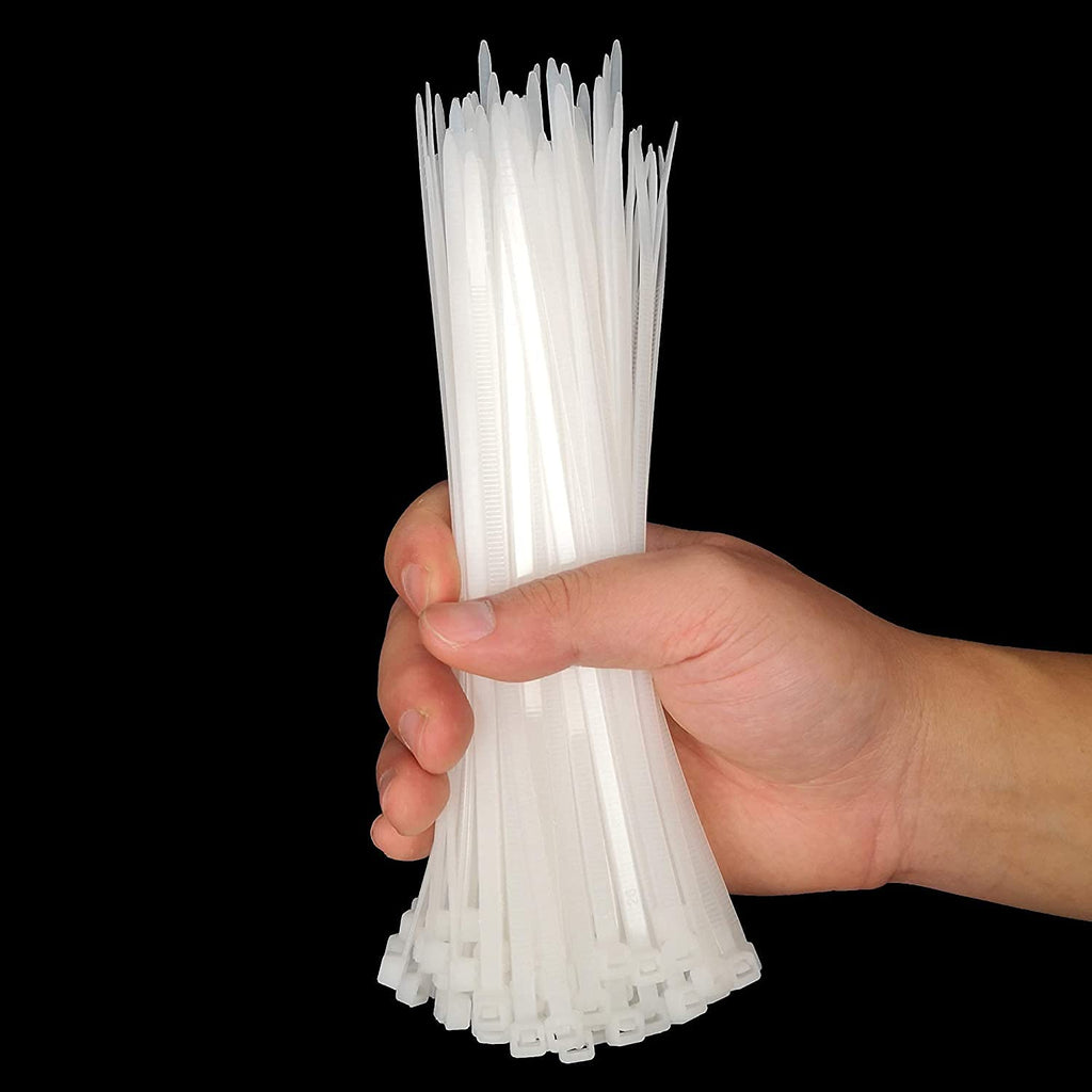  [AUSTRALIA] - Zip Ties, Tensile Strength Zip Ties Heavy Duty Self-Locking White Nylon Cable Wire Ties (6 Inch) 500 PCS