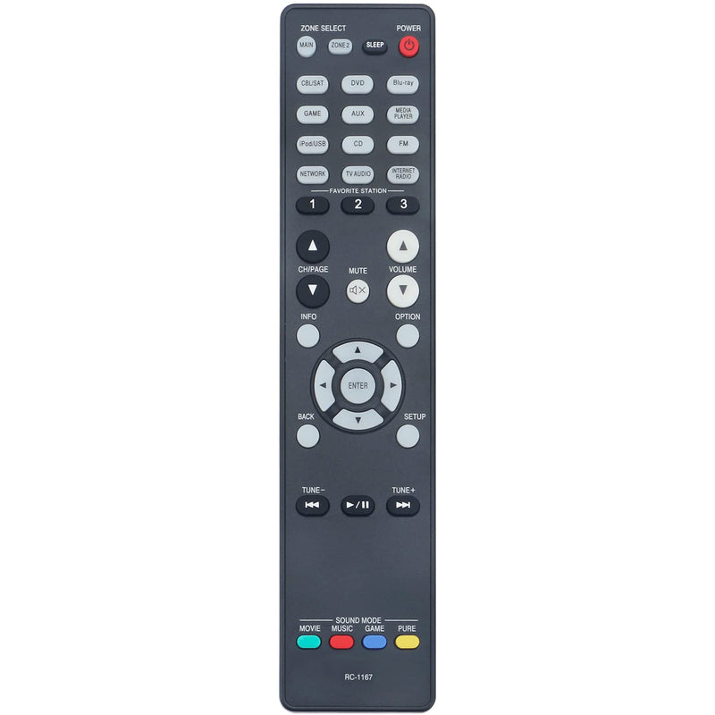 RC-1167 Replace Remote Control fit for Denon Integrated Network AV Receiver AVR-1913 AVR-2113CI AVR-2113 AVR-E400 AVR-X2000 Sub RC-1183 - LeoForward Australia