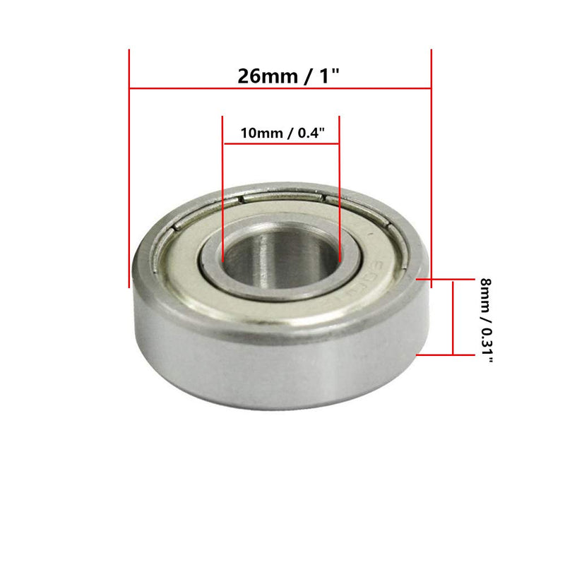  [AUSTRALIA] - Rannb 6000Z Double Shielded Ball Bearings Small Bearings 26mm x 10mm x 8mm - 10pcs 26 x 10 x 8mm