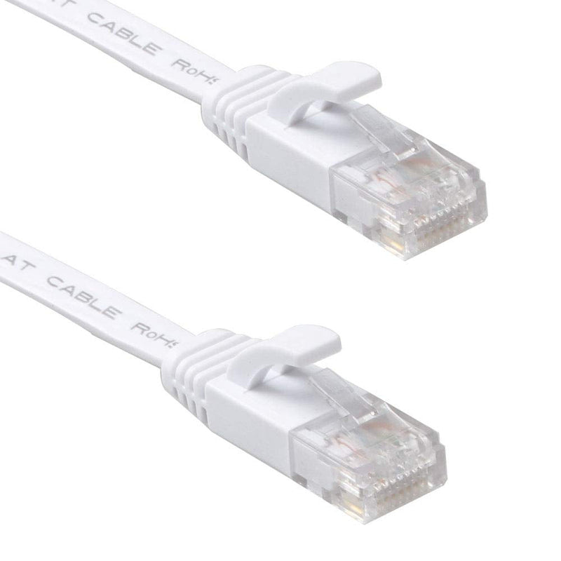  [AUSTRALIA] - Relper-Lineso 6Pcs Cat 6 Ethernet Cable 3ft White - Flat Internet Network LAN Patch Cords – Solid Cat6 High Speed Computer Wire with Clips& Cable Ties Rj45 Connectors - 3 feet (3FT 6Pack White) 3FT 6Pack White