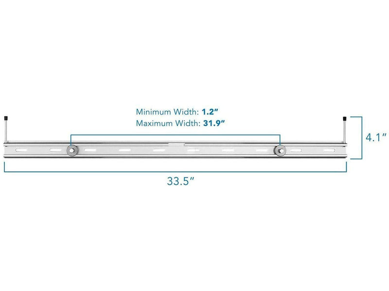 [AUSTRALIA] - Monoprice Universal Soundbar Wall Mount Bracket Aluminum Mount for Mounting Sound Bar Above or Under TV, Fits Most of Sound Bars up to 33lbs, Black, 139490