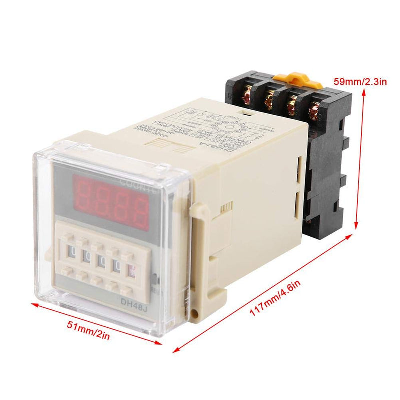 Digital Counter Relay, 220VAC 1-999900 LED Display Digital Counter Relay 11-Pin Digital Counter Relay - LeoForward Australia