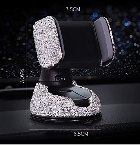 Bestbling Luxury Rhinestone Bling Universal Car Stand Phone Holder Air Vent Car Mount Stand Holder Compatible with iPhone X 8 Plus 7 Plus SE 6s 6 Plus 6 5s 5 4s 4 (Silver) - LeoForward Australia