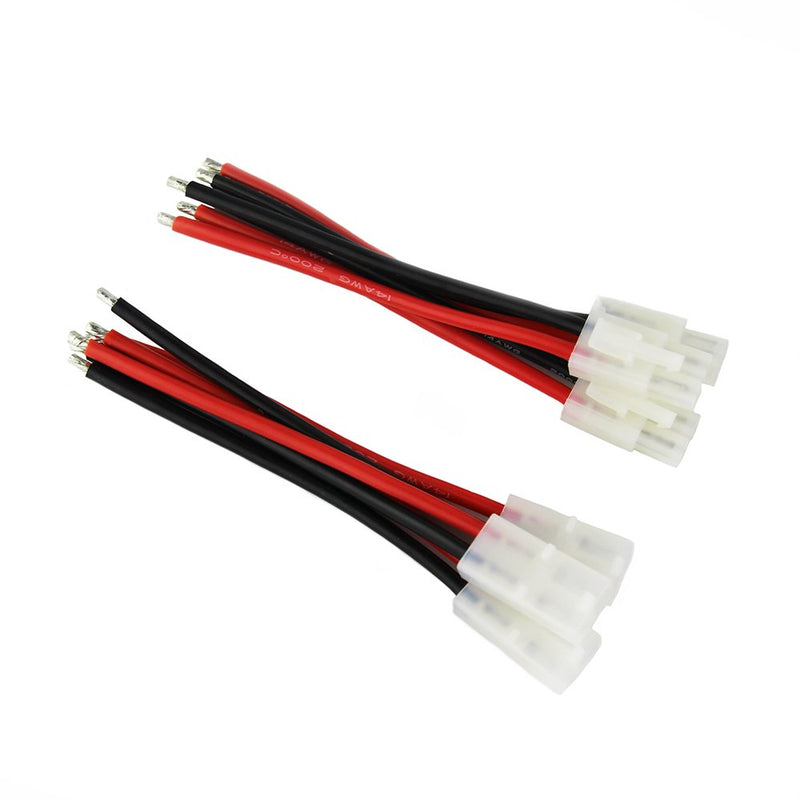 OliYin 3pairs Tamiya Plug Male Female Connector Adapter Cable 14awg 10cm for RC Car Lipo Battery Charge(Pack of 3) - LeoForward Australia