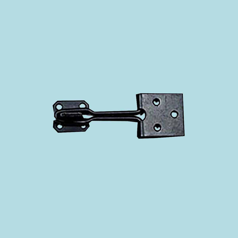 Black Wrought Iron Wire Hasp Lock 3" X 1" Rust Resistant Antique Wire Style Hasp Latches Safety Padlock Clasps for Cabinets, Chests Or Doors with Screws | Renovators Supply Manufacturing - LeoForward Australia