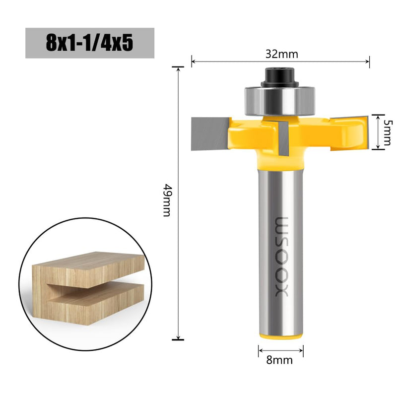  [AUSTRALIA] - WSOOX Disc Groove Cutter for Router 8 mm Shank Professional Accessories Pack of 4 Disc Groove Cutter L 3 mm, 4 mm, 5 mm, 6 mm Size 1