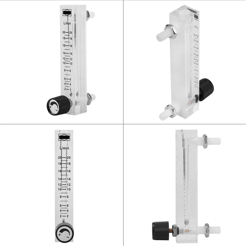 LZQ-7 Flowmeter 2-20LPM Acrylic Air Gas Flowmeter with Control Valve for Measuring Controlling Gas Flow - LeoForward Australia