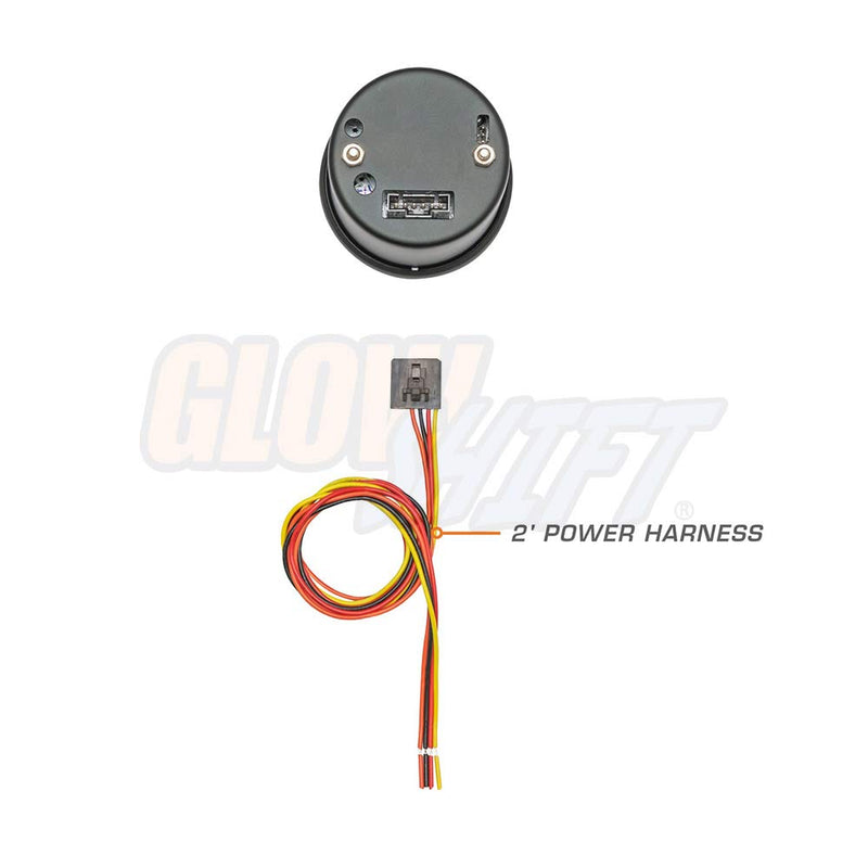  [AUSTRALIA] - GlowShift Tinted 7 Color Volt Voltmeter Gauge - Voltage Range 8 - 18 Volts - Black Dial - Smoked Lens - 2-1/16" 52mm