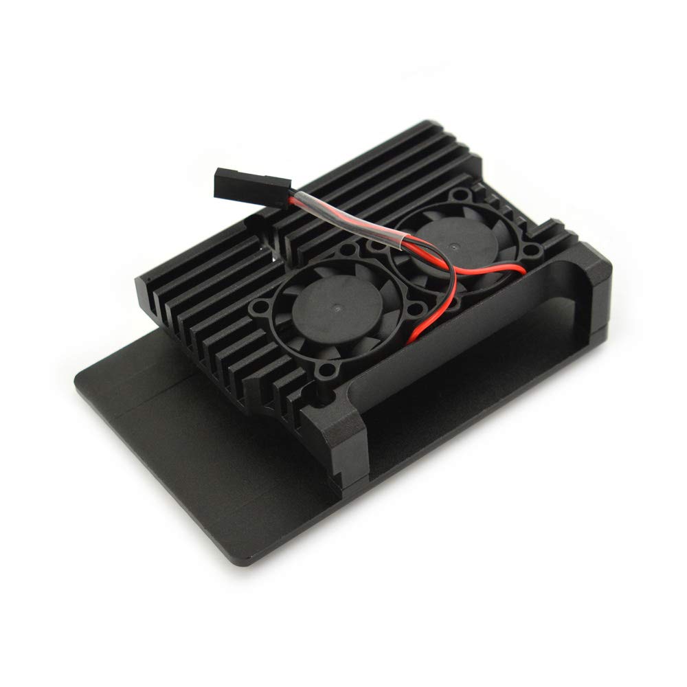  [AUSTRALIA] - DFROBOT Aluminum Alloy Case for Raspberry Pi 4B with Dual Fans | Metal Heatsink Case for RPI 4