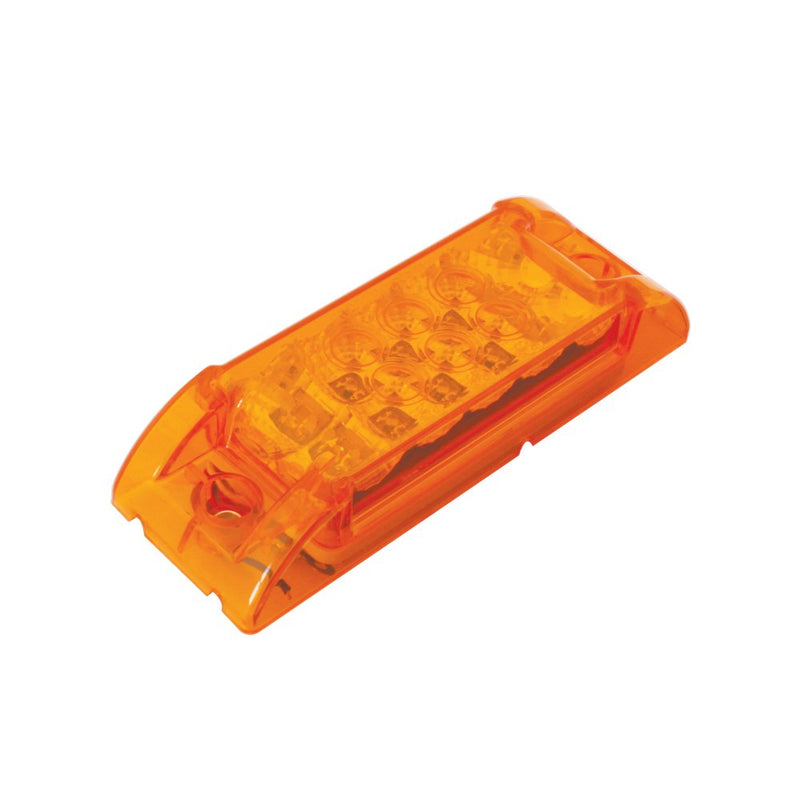  [AUSTRALIA] - Grand General 76210 Amber Rectangular Wide Angle Spyder 10-LED Marker/Clearance/Turn Light with Amber Lens Amber/Amber Light Only