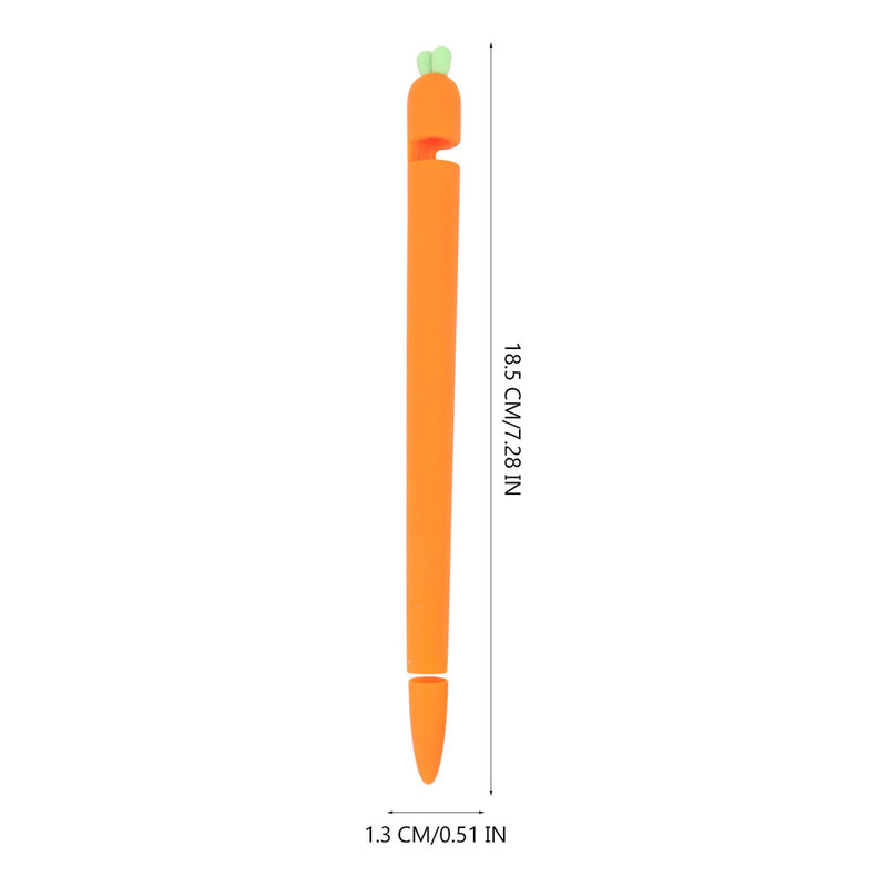 Hemobllo Case Compatible for Apple Pencil - Carrot Shaped Stylus Sleeve Cover Anti-Slip Case Touch Screen Pen Silicone Sleeve Holder Protective Skin Cover Compatible with Apple Pencil 1 (Orange) 1st Generation Orange - LeoForward Australia