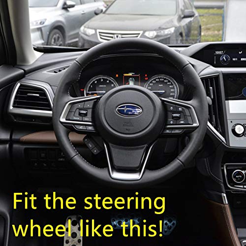  [AUSTRALIA] - Sport Chrome Carbon Fiber Print Steering Wheel Trim for Subaru Forester Crosstrek Ascent Outback Legacy (Carbon Fiber Print)