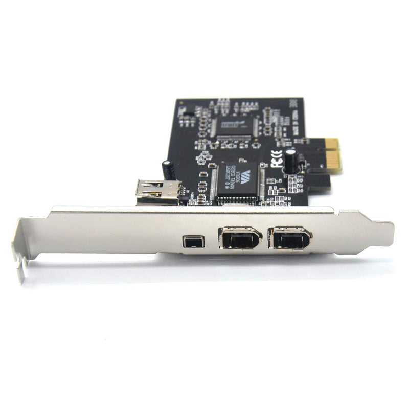  [AUSTRALIA] - Padarsey PCIe 3 Ports 1394A Firewire Expansion Card, PCI Express (1X) to External IEEE 1394 Adapter Controller (2 x 6 Pin + 1 x 4 Pin) with Low Profile Bracket for Desktop PC and DV Connection